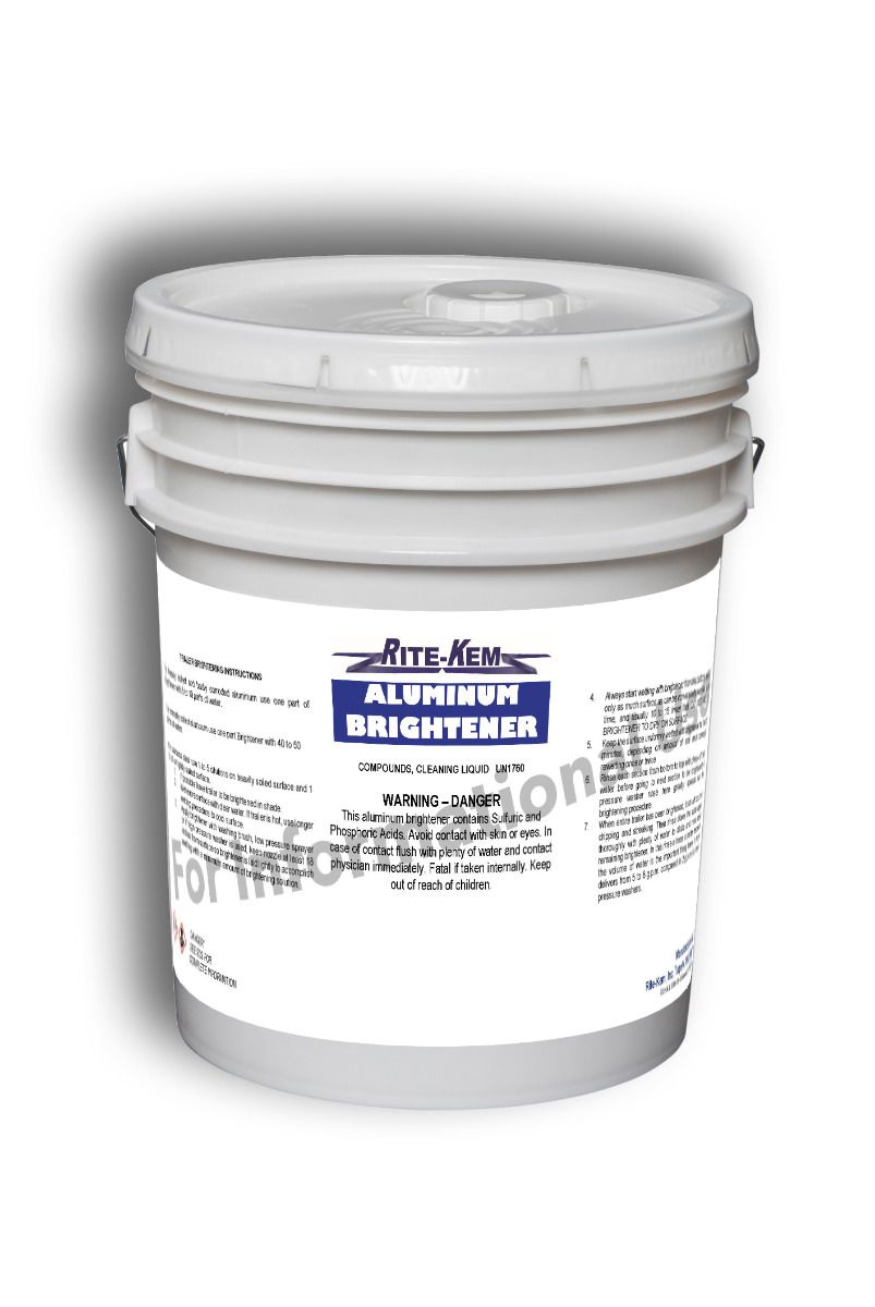 Quality Chemical Aluminum Cleaner and Brightener and Restorer, 1 Gallon,  128 Ounce