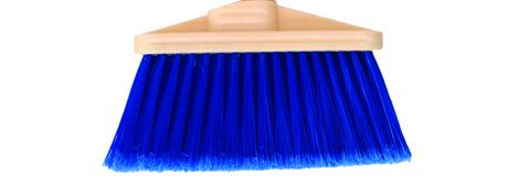 2 POSITION HANDLE BROOMS  BLUE FLAGGED POLY