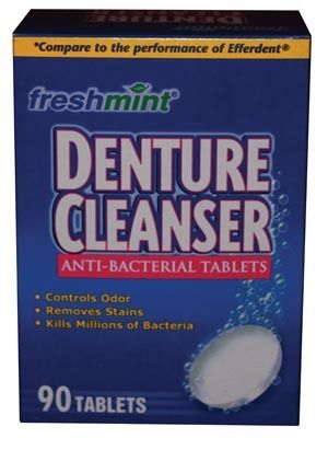 Freshmint® Boxed Denture Cleanser Tablets (90 tabs per box) (NBE Efferdent) (USA)